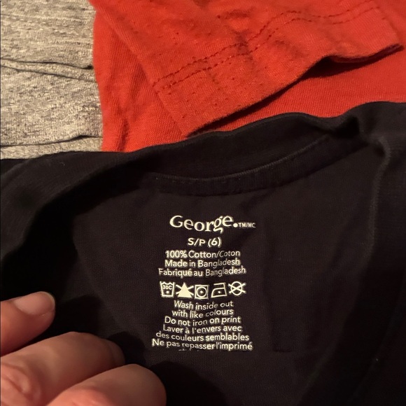 Old Navy, George and Okaidi Kids Long Sleeve Tees - Gray, Red, Black - Picture 3 of 7